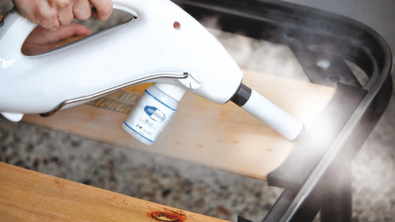 Applying a steam treatment for bedbugs